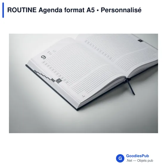 Agenda A5 personnalisable en papier recyclé avec logo - ROUTINE - Image 8