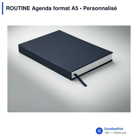 Agenda A5 personnalisable en papier recyclé avec logo - ROUTINE - Image 9