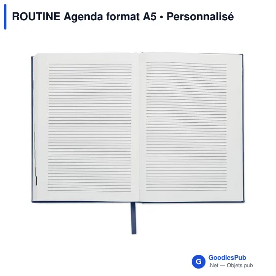 Agenda A5 personnalisable en papier recyclé avec logo - ROUTINE - Image 10