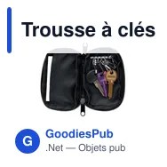 Trousse à clés personnalisable en RPET 300D avec logo - Miniature 4