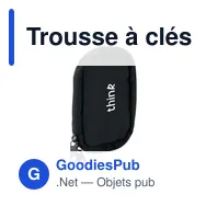 Trousse à clés personnalisable en RPET 300D avec logo - Miniature 6