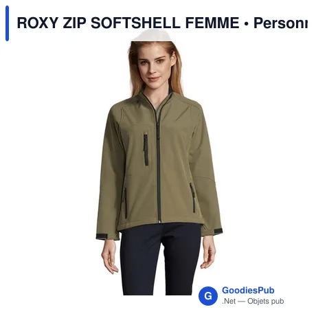 ROXY ZIP SOFTSHELL FEMME