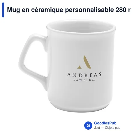 Mug en céramique personnalisable 280 ml avec logo - Royal