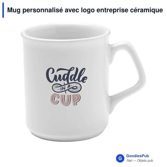 Mug en céramique personnalisable 280 ml avec logo - Royal - Image 2