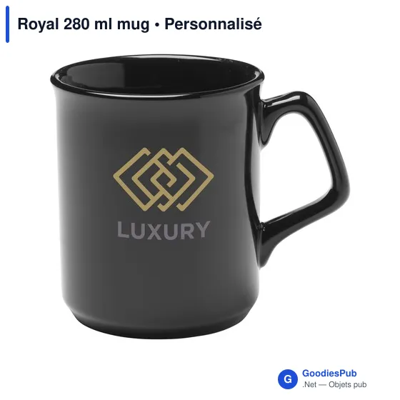 Mug en céramique personnalisable 280 ml avec logo - Royal - Image 2
