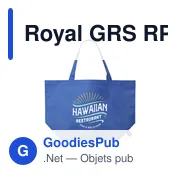 Sac shopping personnalisable Royal GRS RPET avec logo - Miniature 1
