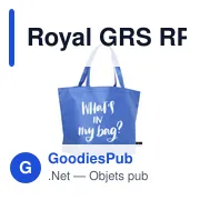 Sac shopping personnalisable Royal GRS RPET avec logo - Miniature 4