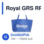 Sac shopping personnalisable Royal GRS RPET avec logo - Miniature 5