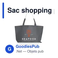 Sac shopping personnalisable Royal GRS RPET avec logo - Miniature 10