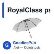 Parapluie personnalisable RoyalClass 23 inch avec logo - Miniature 4