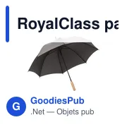 Parapluie personnalisable RoyalClass 23 inch avec logo - Miniature 7