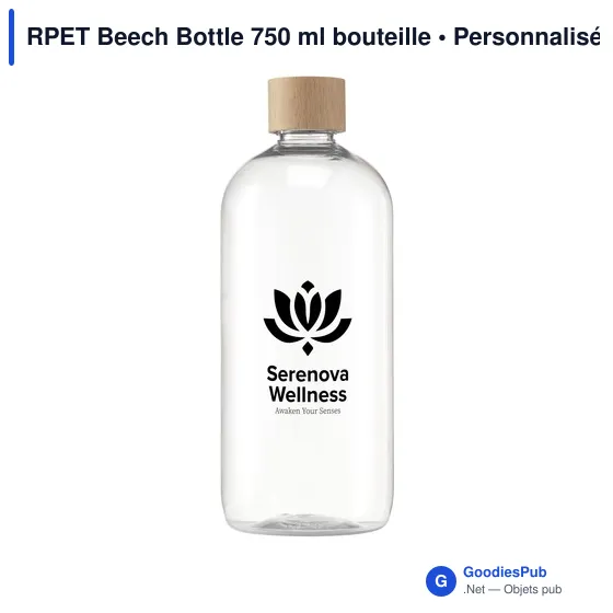 Bouteille d'eau personnalisable RPET Beech Bottle 750 ml avec logo - Image 3