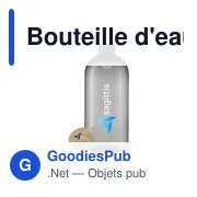 Bouteille d'eau personnalisable RPET 500 ml avec logo - Miniature 1