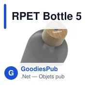 Bouteille d'eau personnalisable RPET 500 ml avec logo - Miniature 2