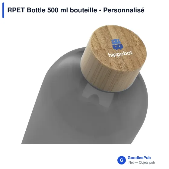 Bouteille d'eau personnalisable RPET 500 ml avec logo - Image 2