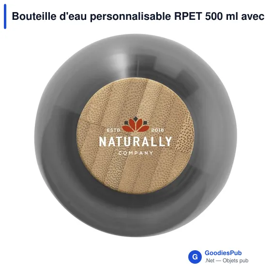Bouteille d'eau personnalisable RPET 500 ml avec logo - Image 3