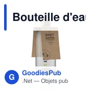 Bouteille d'eau personnalisable RPET 500 ml avec logo - Miniature 4