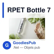 Bouteille d'eau personnalisable RPET 750 ml avec logo - Miniature 1