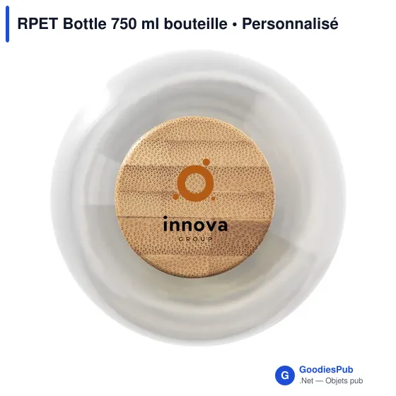 Bouteille d'eau personnalisable RPET 750 ml avec logo - Image 2