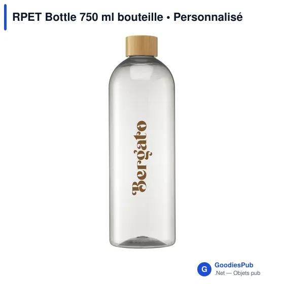 Bouteille d'eau personnalisable RPET 750 ml avec logo - Image 3