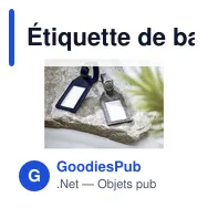 Étiquette de bagage personnalisable en feutre RPET avec logo - Miniature 11