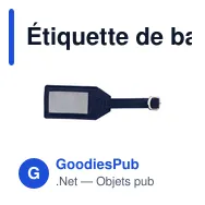 Étiquette de bagage personnalisable en feutre RPET avec logo - Miniature 12