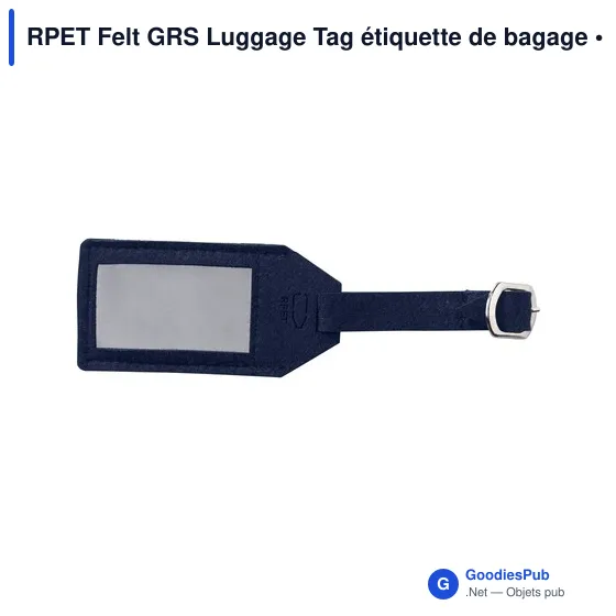 Étiquette de bagage personnalisable en feutre RPET avec logo - Image 12