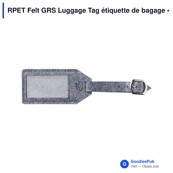 Étiquette de bagage personnalisable en feutre RPET avec logo - Image 3