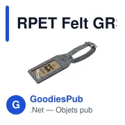 Étiquette de bagage personnalisable en feutre RPET avec logo - Miniature 4