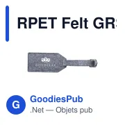 Étiquette de bagage personnalisable en feutre RPET avec logo - Miniature 5
