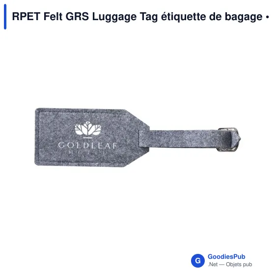 Étiquette de bagage personnalisable en feutre RPET avec logo - Image 5