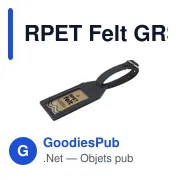 Étiquette de bagage personnalisable en feutre RPET avec logo - Miniature 6