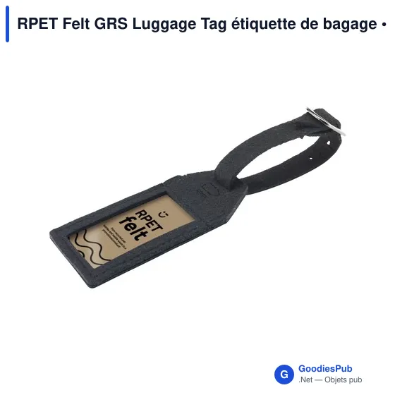 Étiquette de bagage personnalisable en feutre RPET avec logo - Image 6