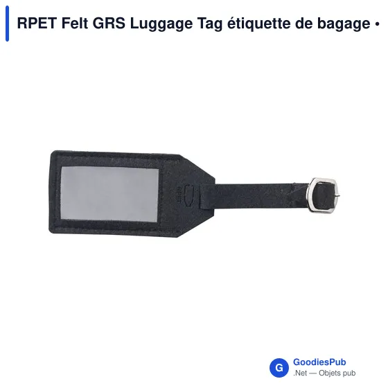 Étiquette de bagage personnalisable en feutre RPET avec logo - Image 8