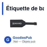 Étiquette de bagage personnalisable en feutre RPET avec logo - Miniature 9