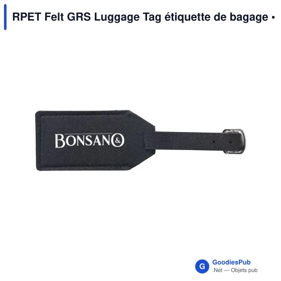 Étiquette de bagage personnalisable en feutre RPET avec logo - Image 9