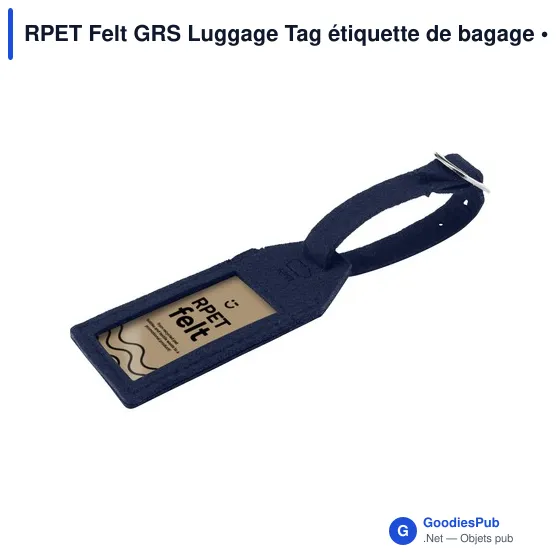 Étiquette de bagage personnalisable en feutre RPET avec logo - Image 10