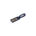 Variante bleu foncé - Étiquette de bagage personnalisable en feutre RPET avec logo