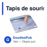 Tapis de souris personnalisable RPET avec fonction nettoyante et logo - Miniature 2