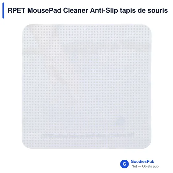 Tapis de souris personnalisable RPET avec fonction nettoyante et logo - Image 4