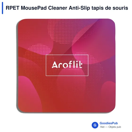 Tapis de souris personnalisable RPET avec fonction nettoyante et logo - Image 6