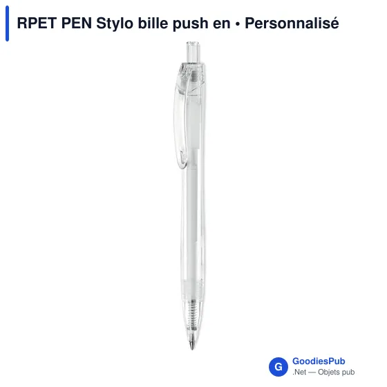 RPET PEN Stylo bille push en - Image 1