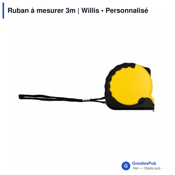 Ruban à mesurer personnalisable 3m avec logo - Willis - Image 4