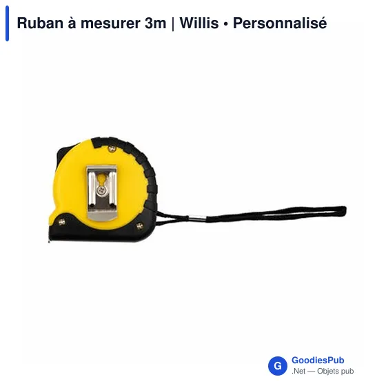 Ruban à mesurer personnalisable 3m avec logo - Willis - Image 5