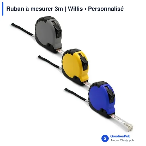 Ruban à mesurer personnalisable 3m avec logo - Willis - Image 6