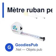 Mètre ruban personnalisable 3 m en ABS recyclé avec logo - DimensionPro - Miniature 1