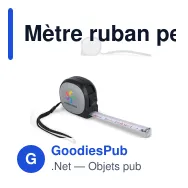 Mètre ruban personnalisable 3 m en ABS recyclé avec logo - MeasureMate - Miniature 1