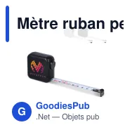 Mètre ruban personnalisable 3 m en ABS recyclé avec logo - SizeSure - Miniature 1