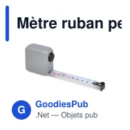 Mètre ruban personnalisable 3 m en ABS recyclé avec logo - SizeSure - Miniature 2