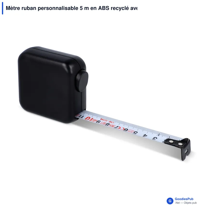 Mètre ruban personnalisable 5 m en ABS recyclé avec logo - SizeSure - Image 2